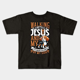 Jesus and dog - Estonian Hound Kids T-Shirt